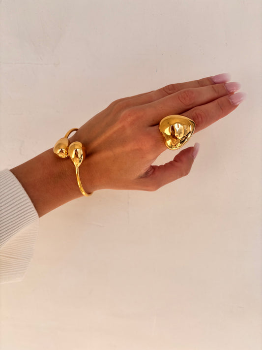Bracelet manchette Goutte en acier inoxydable