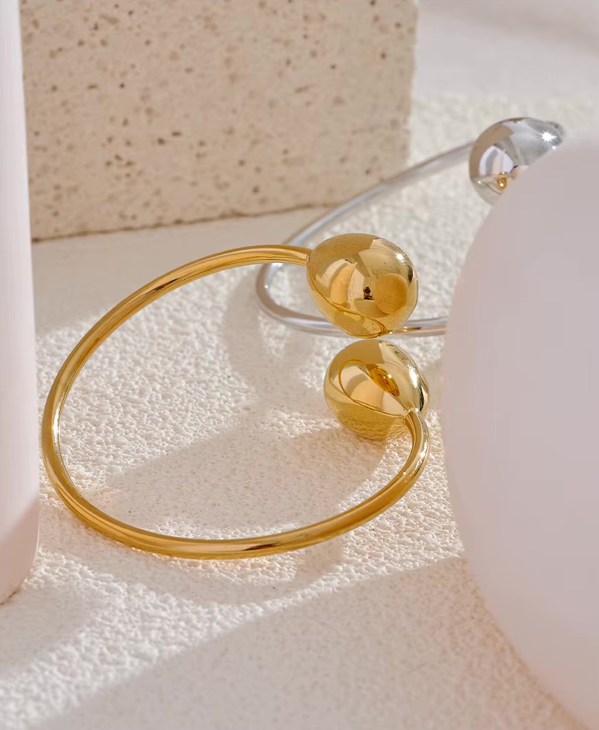 Bracelet manchette Goutte en acier inoxydable