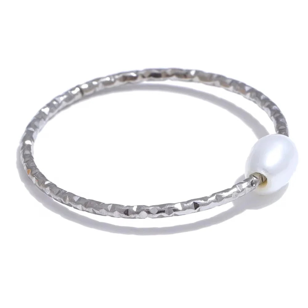 Bague Perle – acier inoxydable
