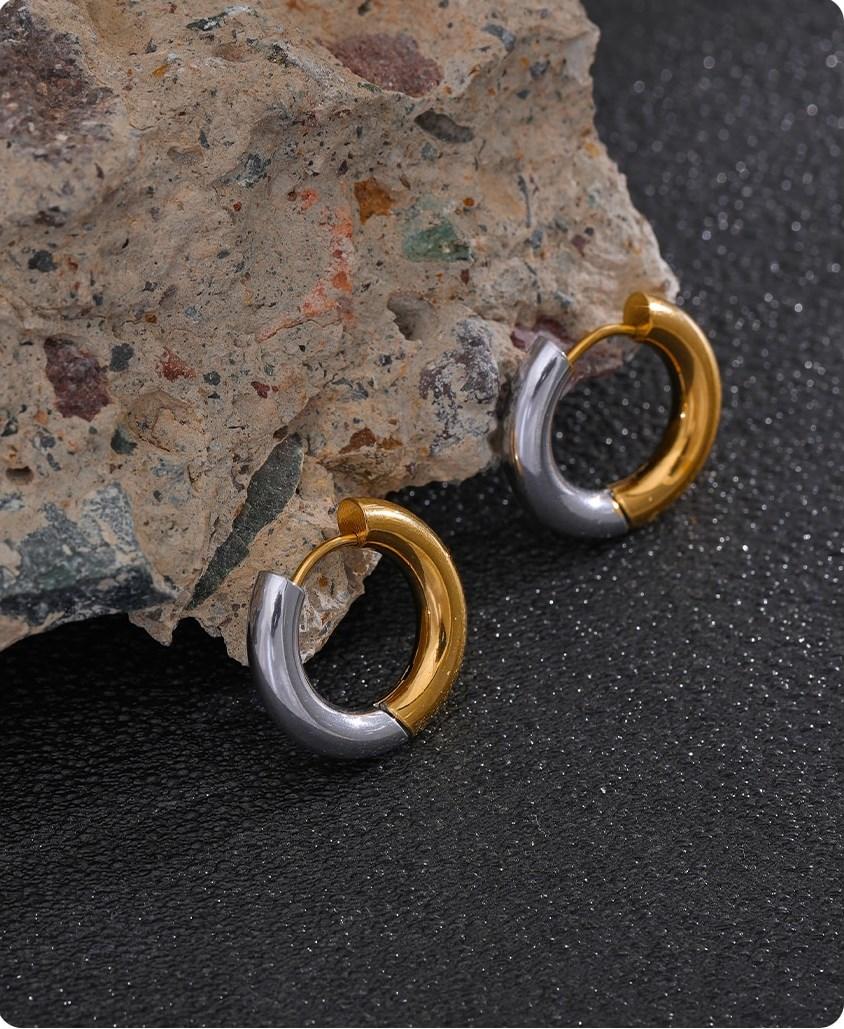 Boucles d’oreilles Duos en acier inoxydable