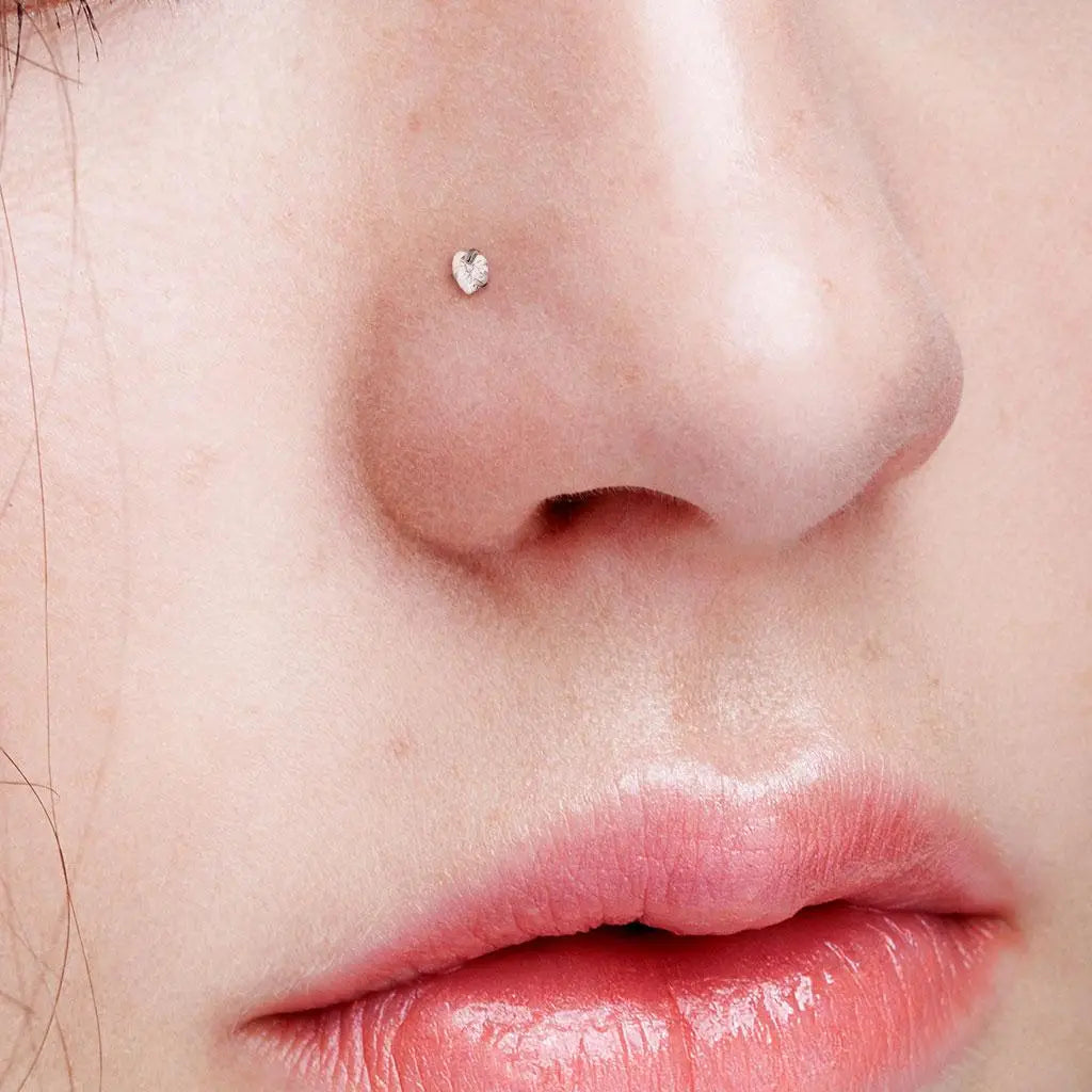 Piercing nez Cœur En Forme de L en acier inoxydable