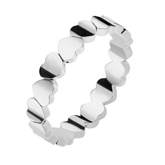 Bague Cœurs – acier inoxydable
