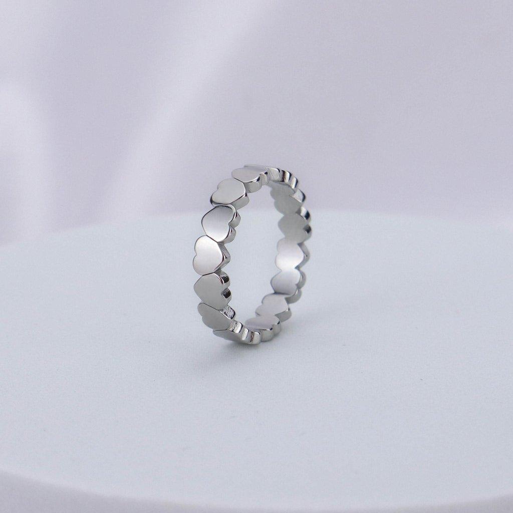 Bague Cœurs – acier inoxydable
