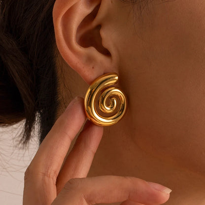 Boucles d’oreilles granges puces Escargot ores en acier inoxydable