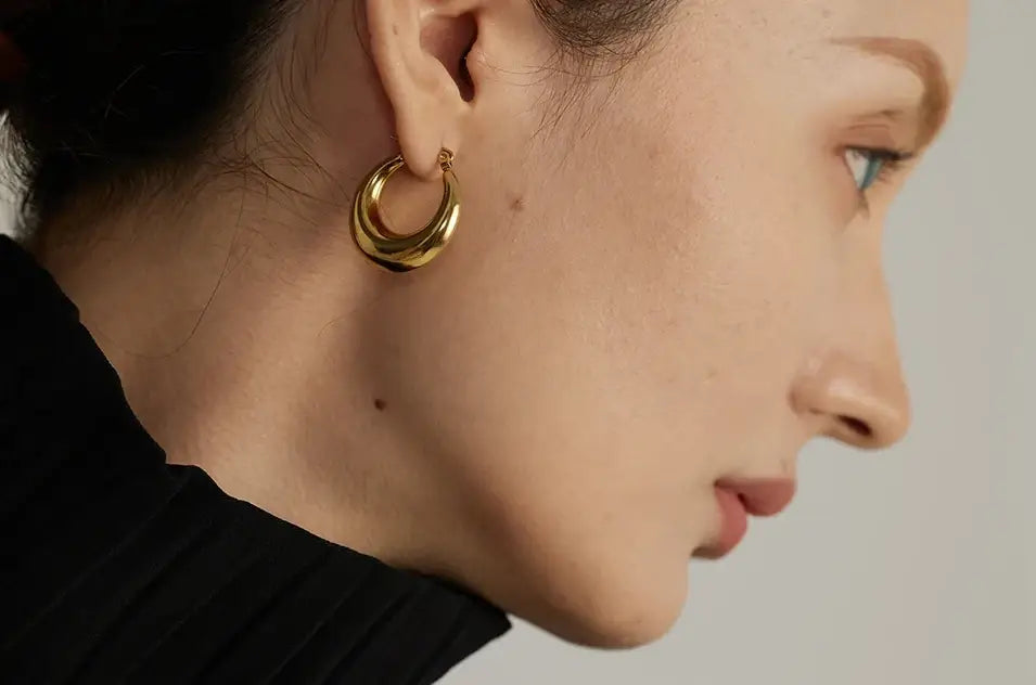 Boucles d’oreilles Magda en acier inoxydable