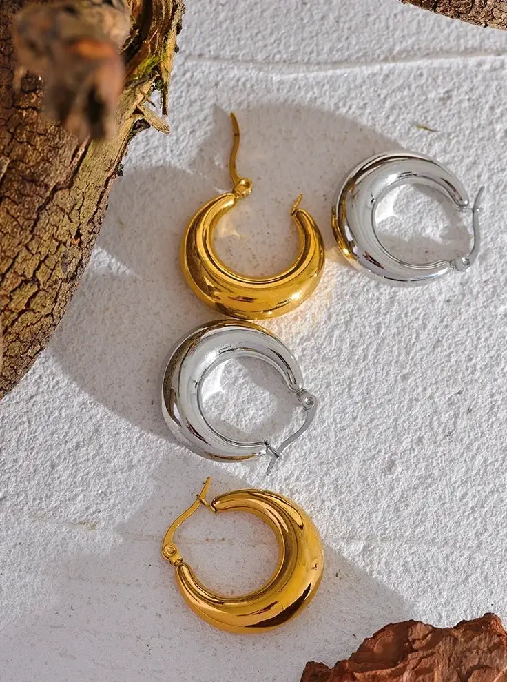 Boucles d’oreilles Magda en acier inoxydable