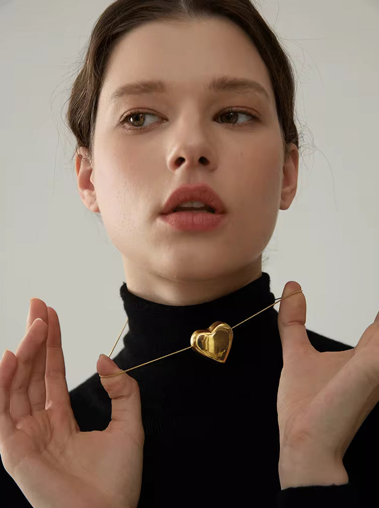 Collier femme Cœur imposant