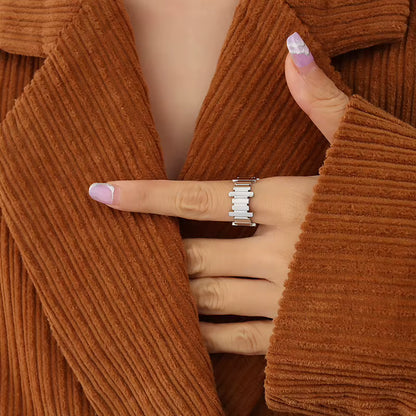 Bague Synergie en acier inoxydable doré