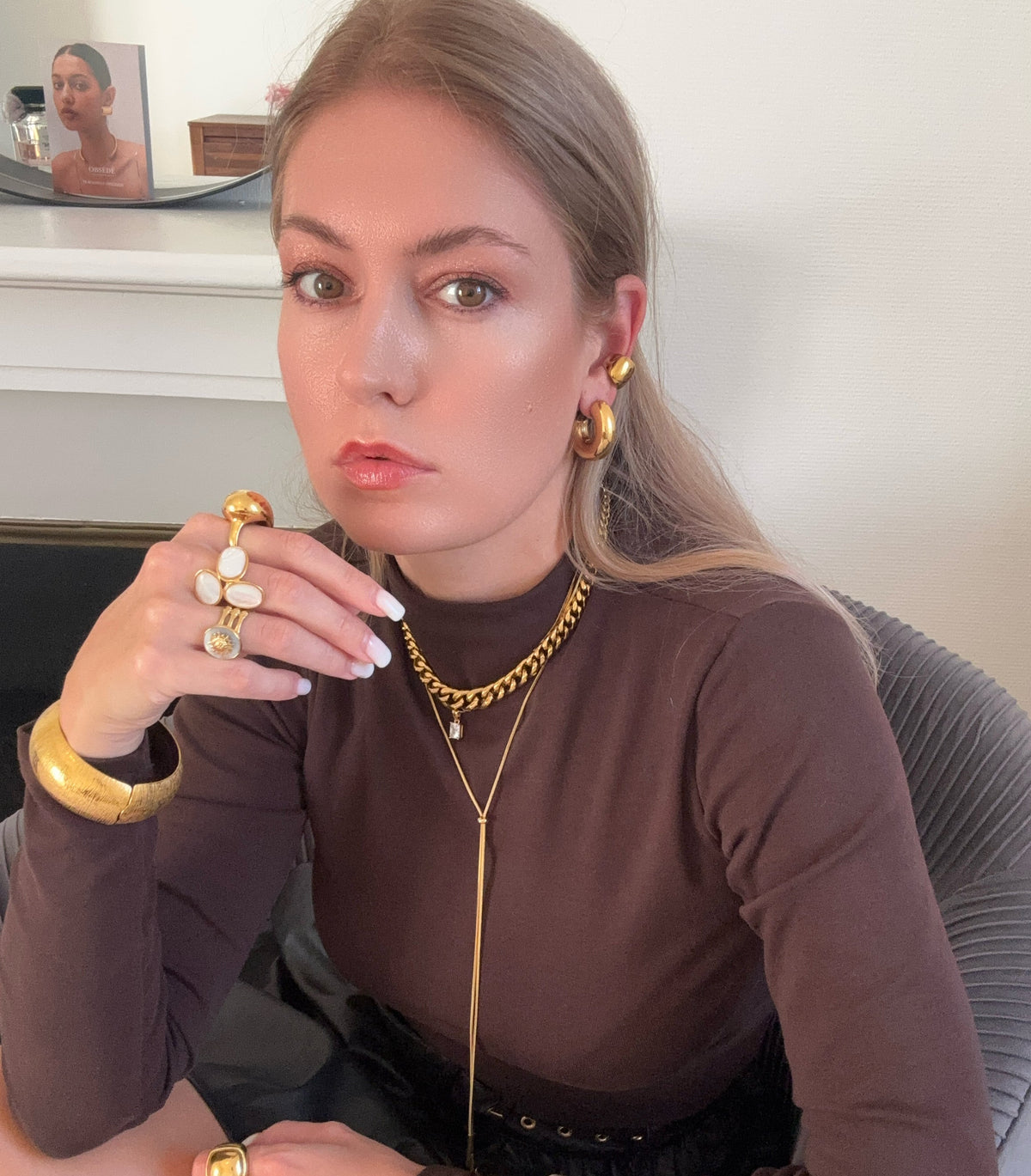 Collier Bergamo en acier inoxydable doré