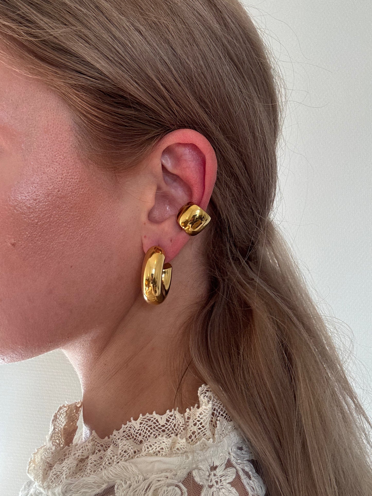 Boucles d’oreilles volumineuses Laila en acier inoxydable