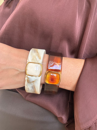 Bracelet Riviera en résine et acier inoxydable