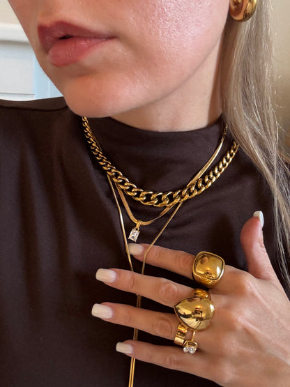 Collier Bergamo en acier inoxydable doré